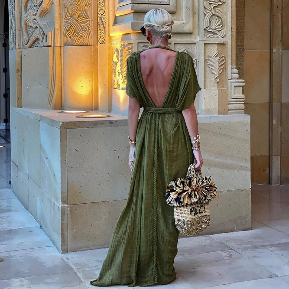 Bohemian Rope Backless Maxi Dress I Love that Boho Love that Boho