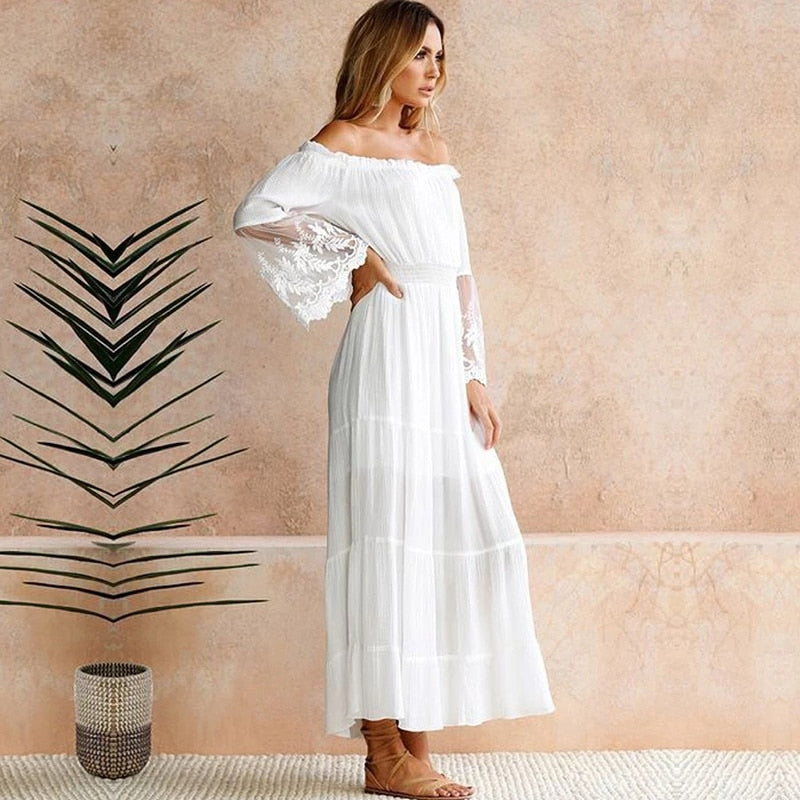 Off Shoulder White Lace Dress| White lace maxi dress| Love that Boho | Love that Boho Off Shoulder White Lace Dress| White lace maxi dress| Love that Boho | Love that Boho