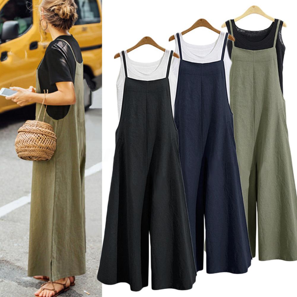 Women Casual Loose Overall Jumpsuit