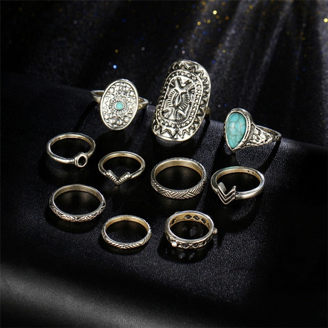 boho rings , boho jewelry, boho ring set. midi ring. boho jewellery
