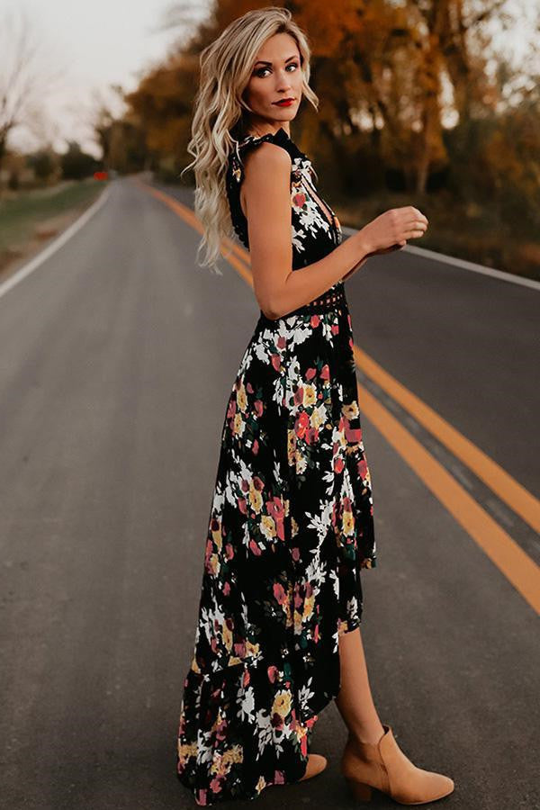 Backless Floral Maxi Dress love that boho