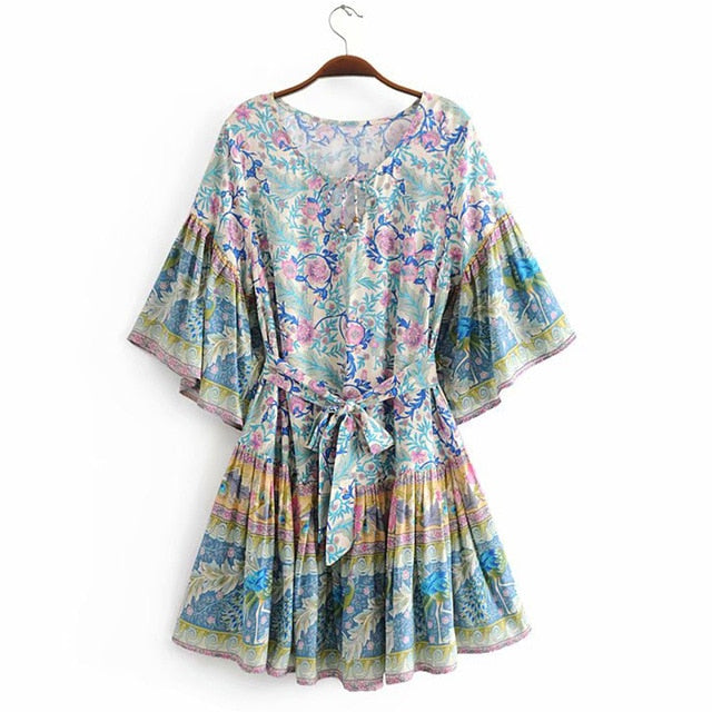 Paisley Boho Maxi or Mini Dress