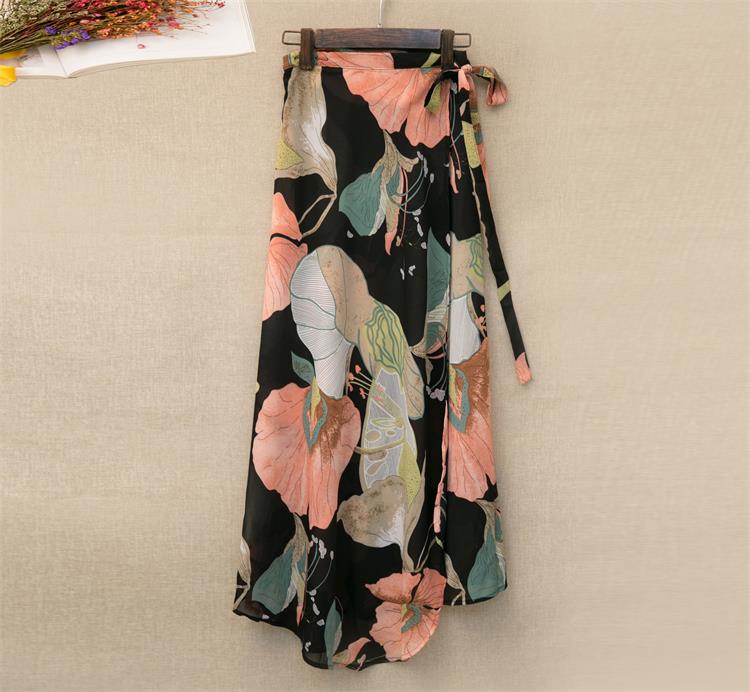 High waist Irregular Beach Skirt - Multiple prints available