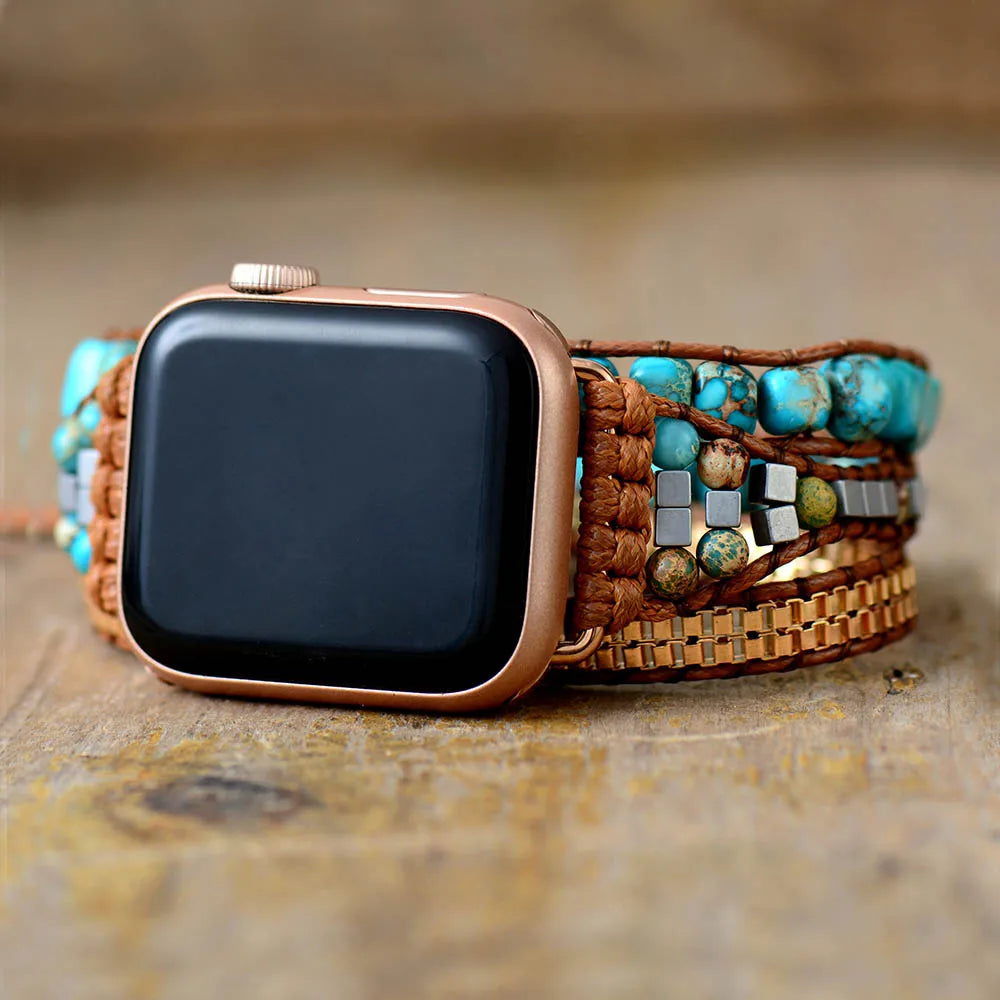 Unisex Natural Stone Apple Watch I Love that Boho | Love  display picture 2