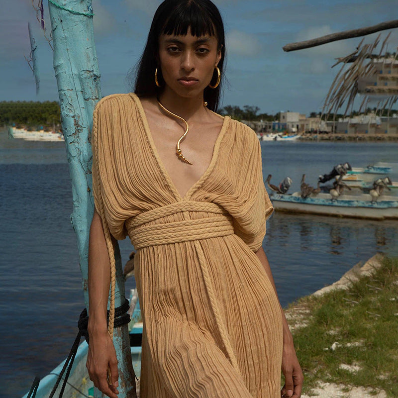 rope dress Bohemian Rope Backless Maxi Dress I Love that Boho