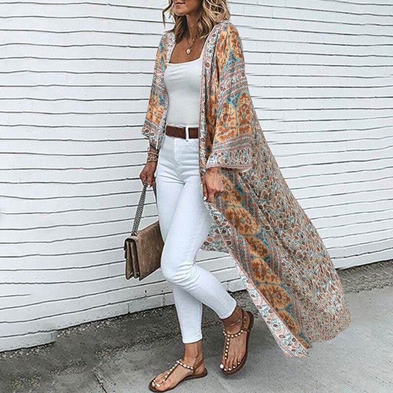 Bohemian Floral Long Cardigan | Love that Boho
