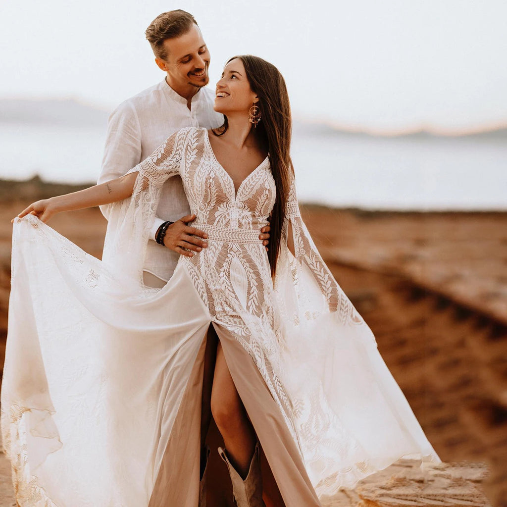 Bell Sleeves Boho Wedding Dress I Love that Boho | Love that Boho Bell Sleeves Boho Wedding Dress I Love that Boho | Love that Boho