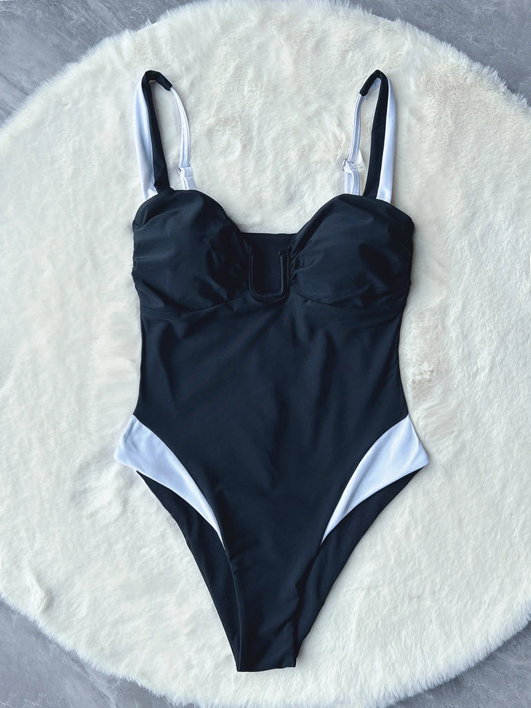 Black and white bathing suit , Push Up Bathing Suit - 2 Piece and 1 piece 