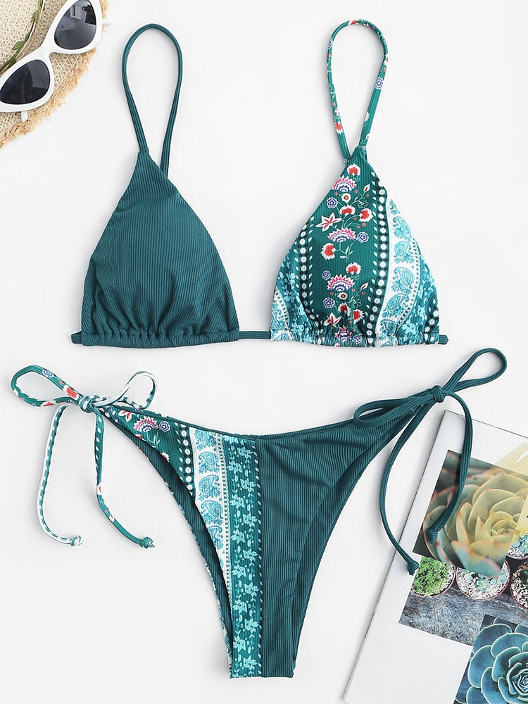Paisley Print Bikini Sets -  Multiple colors