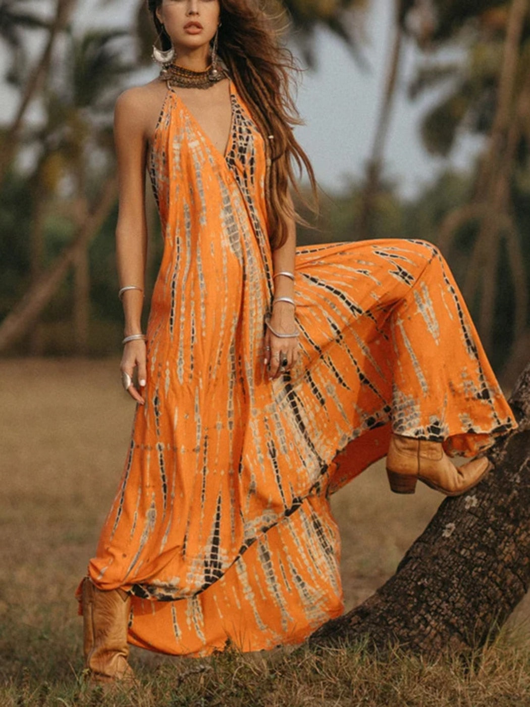 Halter Tie Backless Boho Dress I Boho print dress I Love that Boho | Love that Boho Halter Tie Backless Boho Dress I Boho print dress I Love that Boho | Love that Boho