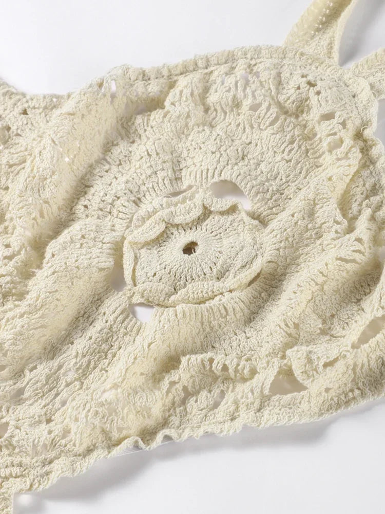 Knitted Halter Mermaid Hollow Out Dress