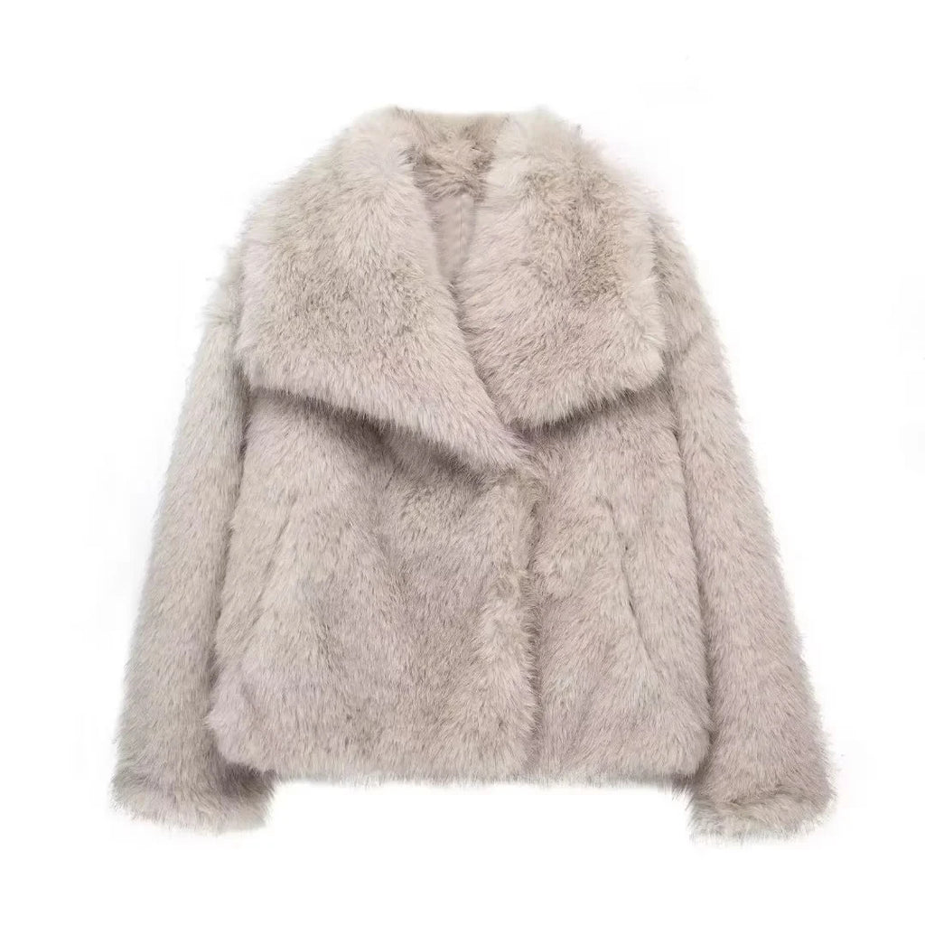 Winter Faux Oversize short Coat , faux fur boho jacket, faux fur coat, faux fur jacket