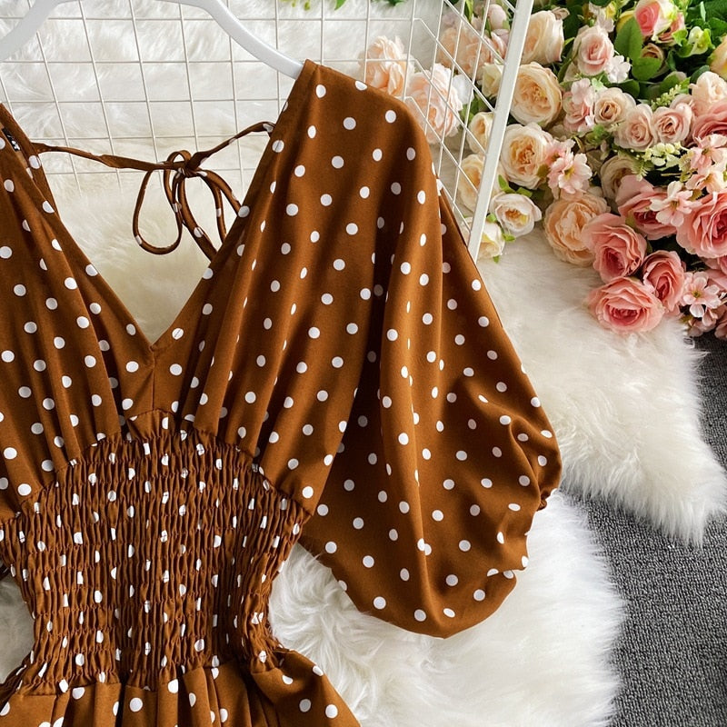 boho jumpsuit , boho polkadot jumpsuit