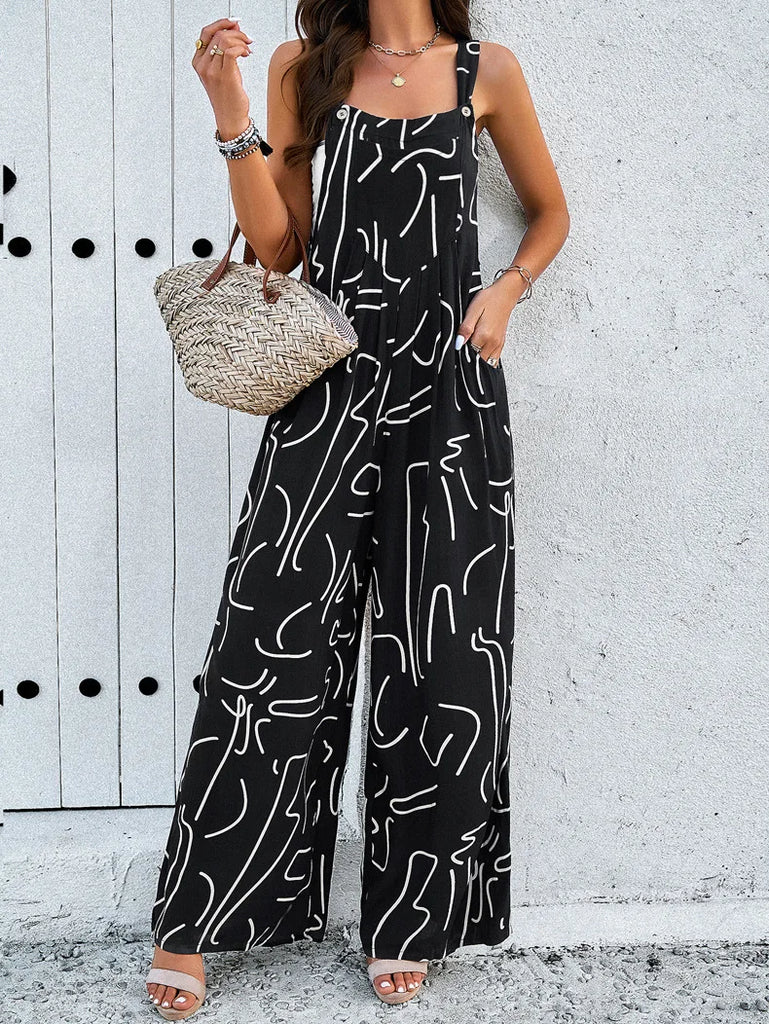 Casual Sleeveless Loose Jumpsuits