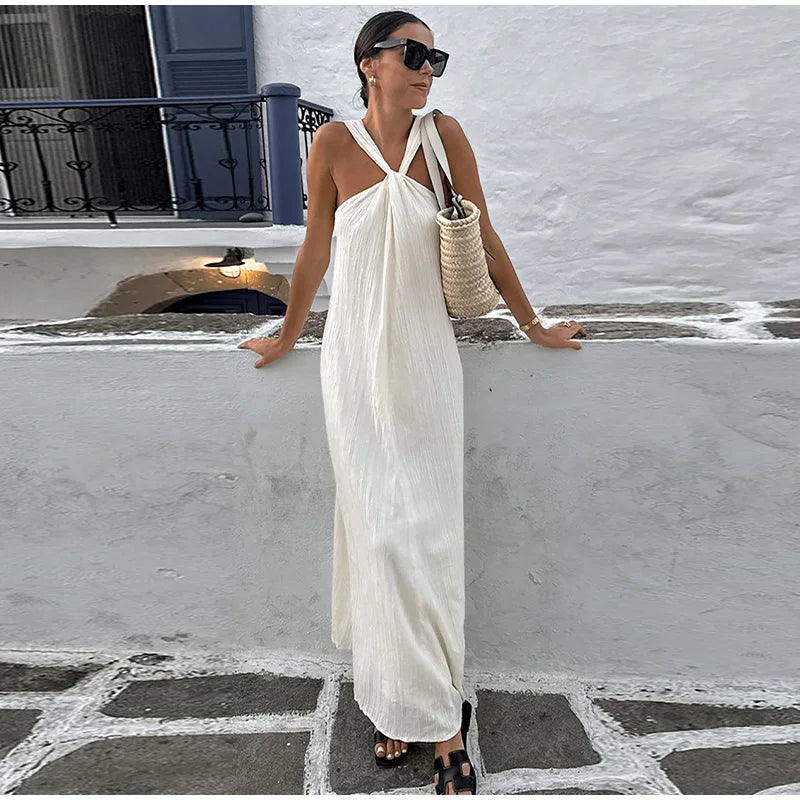 Off Shoulder Halter Pleated Maxi Dress I Love that Boho | Love that Boho Off Shoulder Halter Pleated Maxi Dress I Love that Boho | Love that Boho