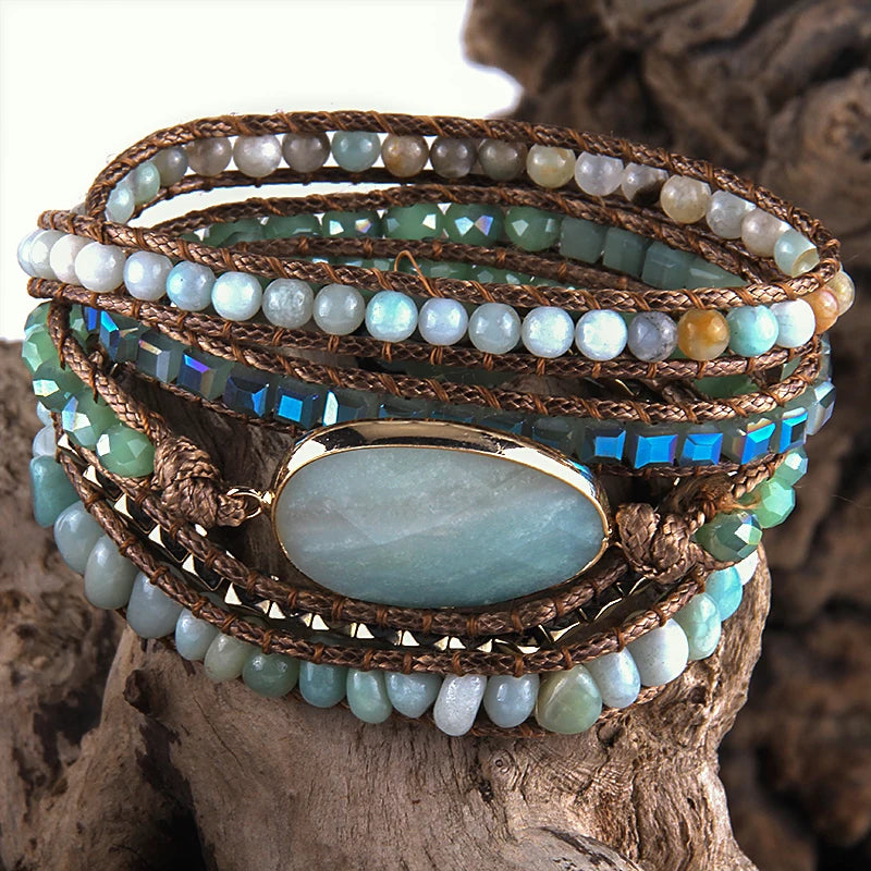 Bohemian Mixed Natural Stone Bracelet - multiple colors