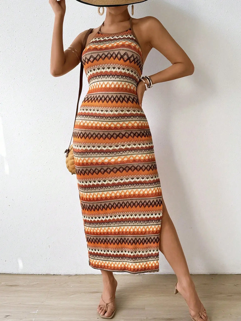 ZigZag Patterned Boho Dress , Boho dress