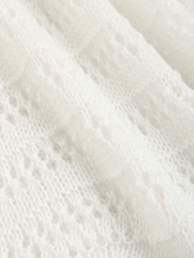 Crochet Bikini Knit Beach Dress. white crochet dress