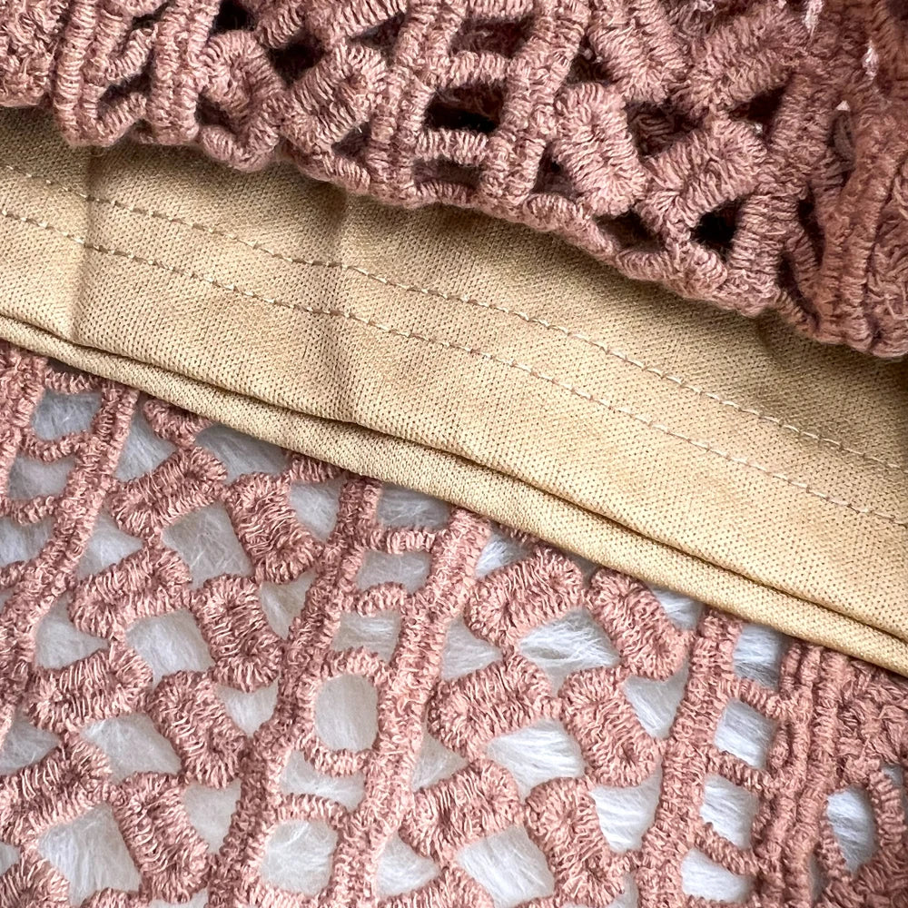 Boho Summer Lace-up Crochet Skirt