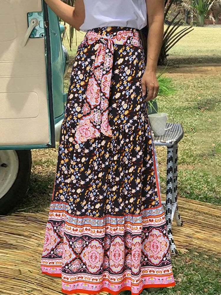 Plus size sales boho maxi skirts