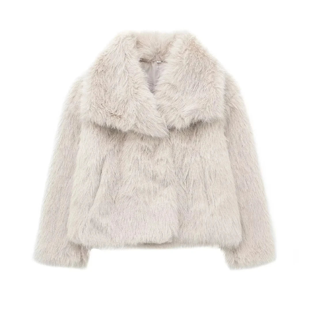 Winter Faux Fur Oversize short Coat I Faux Fur Coat I Love