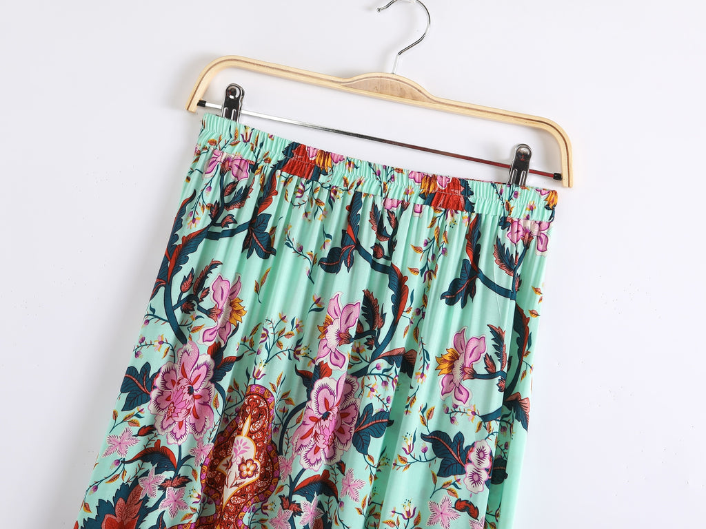 Bohemian Vintage Style Maxi Skirt