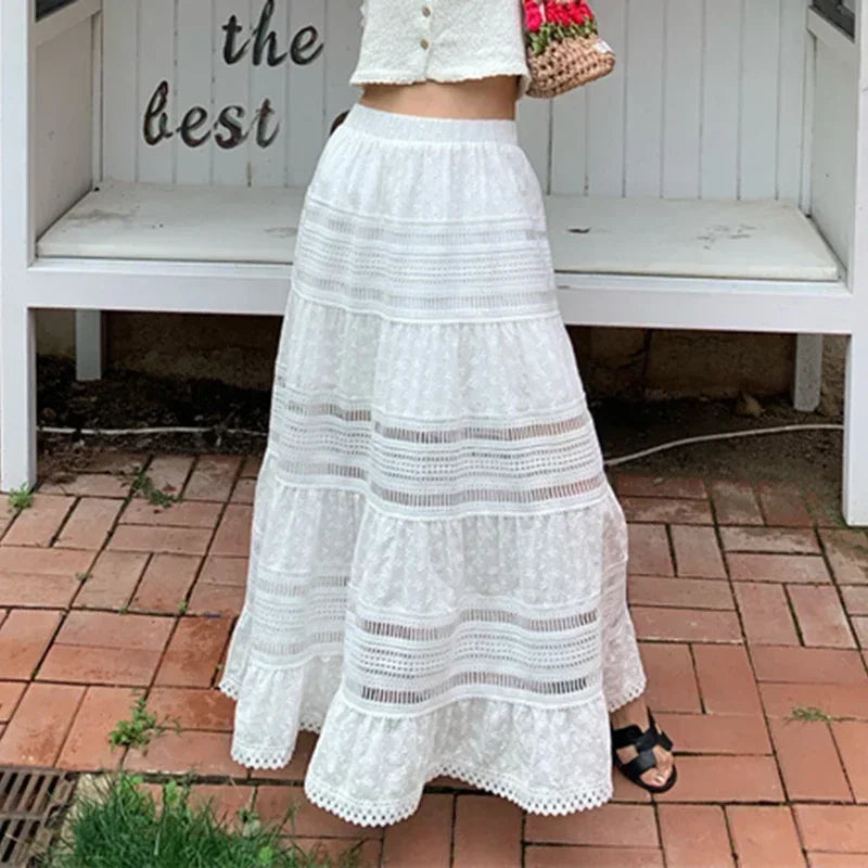 White maxi skirt, white summer skirt, white boho maxi skirt, white boho skirt