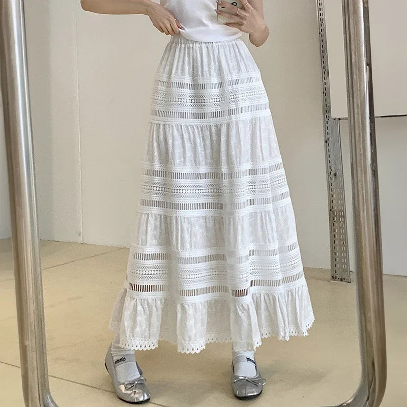 White maxi skirt, white summer skirt, white boho maxi skirt, white boho skirt