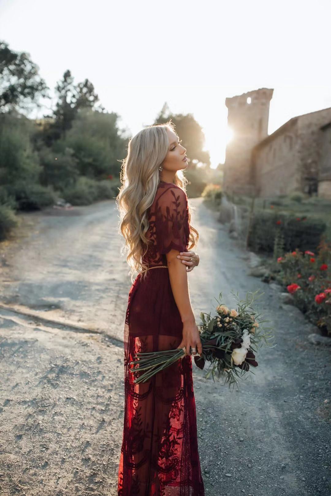 boho lace maxi dress long sleeve Short Sleeve Bohemian Lace Maxi Dress I Love that Boho