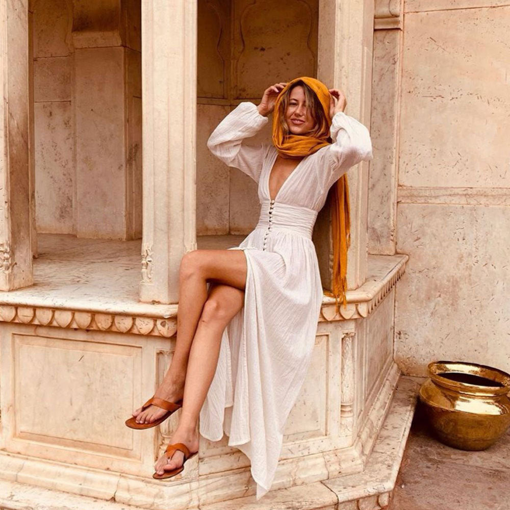 Lantern Sleeve Long Split Dress I Boho Dress I Love that Boho | Love that Boho Lantern Sleeve Long Split Dress I Boho Dress I Love that Boho | Love that Boho