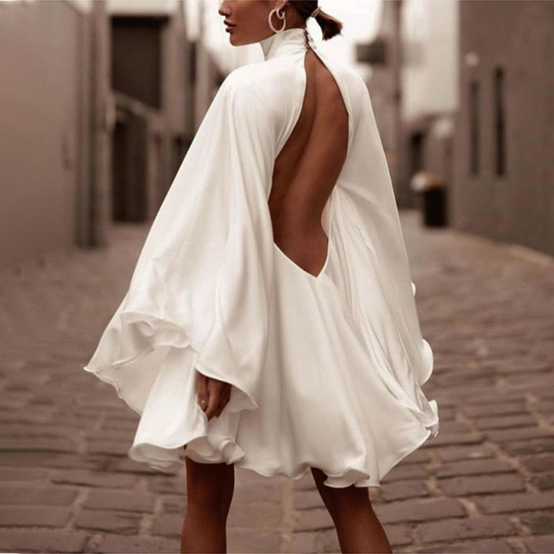 Backless Satin Flare Sleeve Dress - Multiple colours I Love that Boho | Love that Boho Backless Satin Flare Sleeve Dress - Multiple colours I Love that Boho | Love that Boho