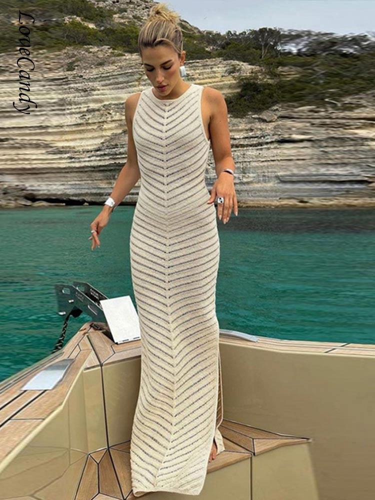 Knitted Double Split Slim Long Dress I Love that Boho | Love that Boho Knitted Double Split Slim Long Dress I Love that Boho | Love that Boho