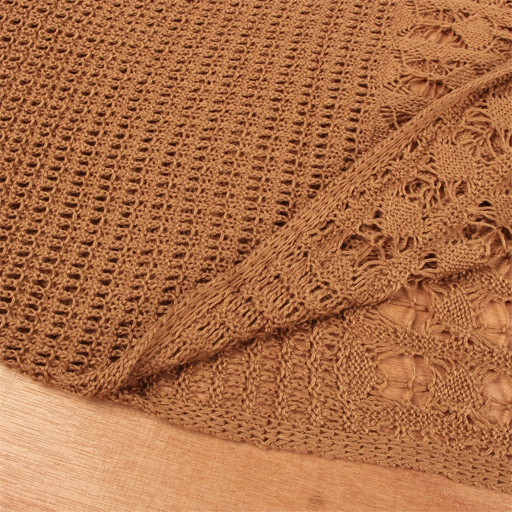 Tassel Knitted Crochet Tunic Beach Cover Up Dress