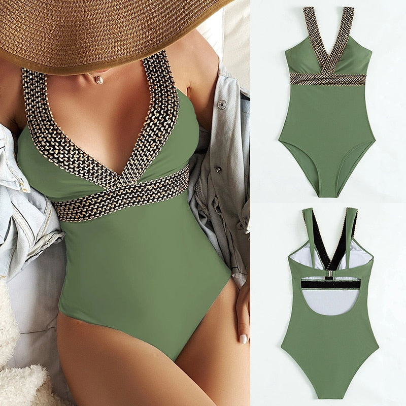 Detailed One Piece Swimwear  -  multiple style and colors