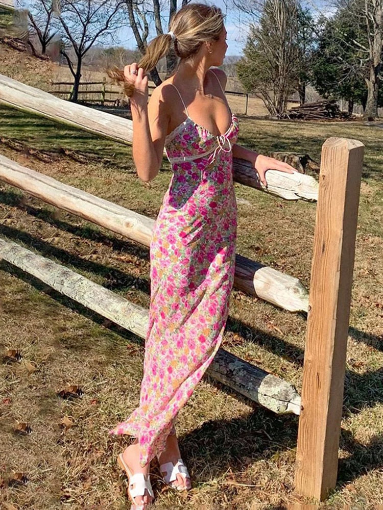 French Boho Style Floral Maxi Dress I Love that Boho Love that Boho