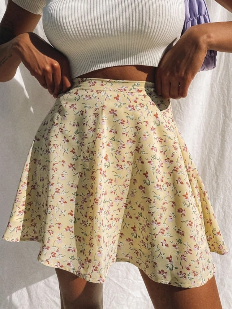 summer mini skirt, boho mini skirt, summer skirt