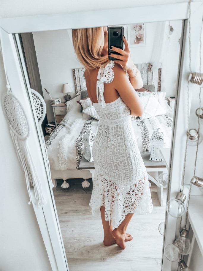 White Lace Cocktail Dress