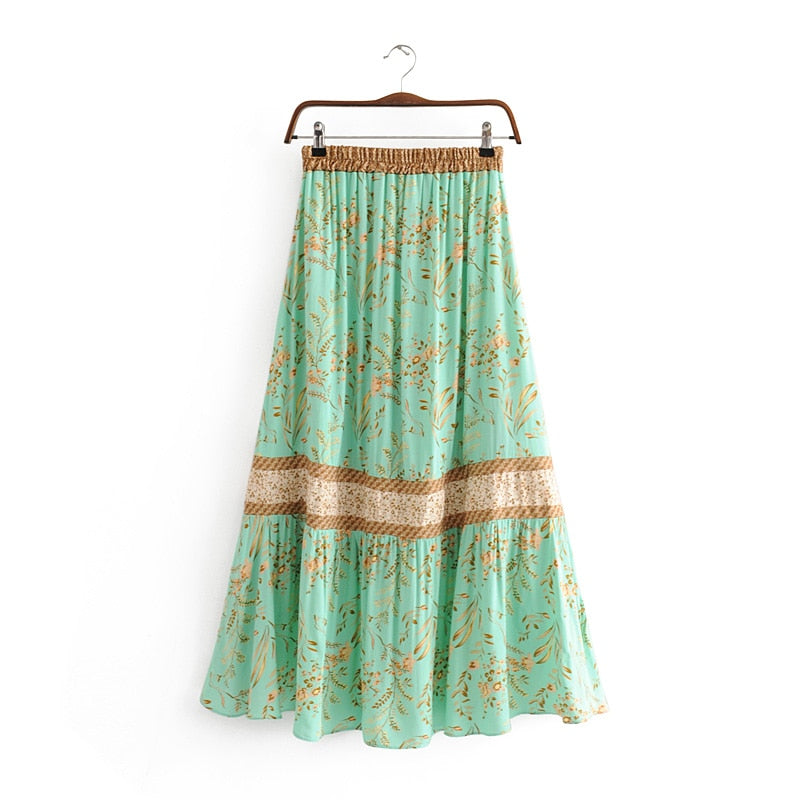 Turquoise Ruffle Skirt - 2 Piece Set