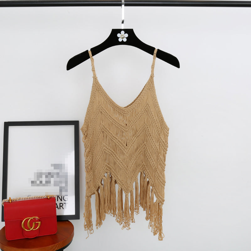 Knitted Tassel Top - 4 colours