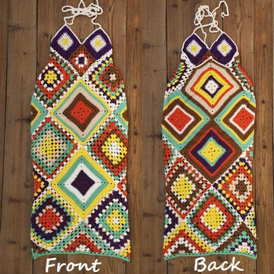 knee length dresses for ladies Colourful crochet maxi dress | Crochet Maxi Dress | Love that Boho