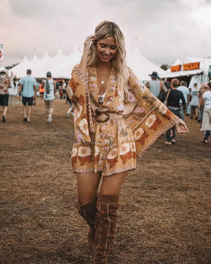 Flare Sleeve Kimono Dress | 3 Prints | Kimono dress | Love that Boho