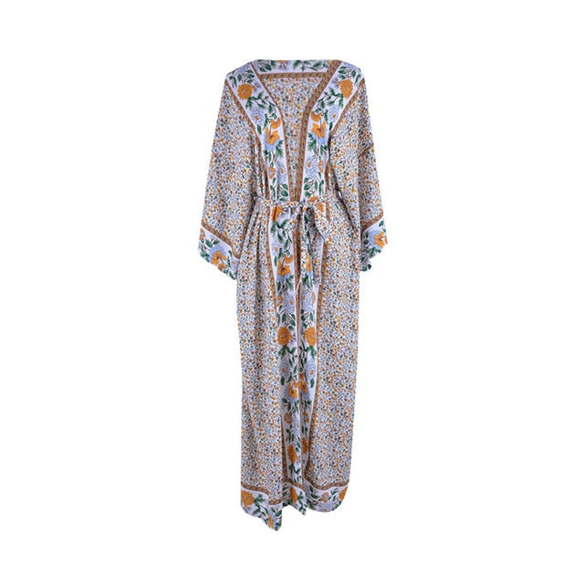 Long Kimono Bikini Cover Up| Kimono Slip| Long Kimono| Love