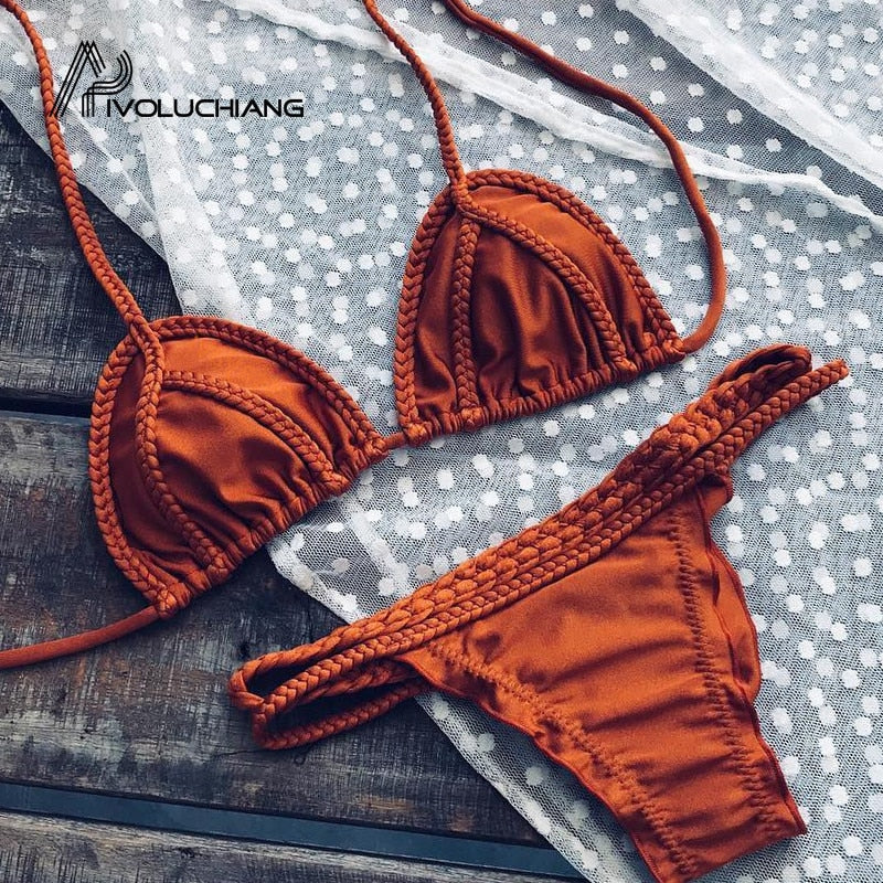 Orange Rust Boho Bikini