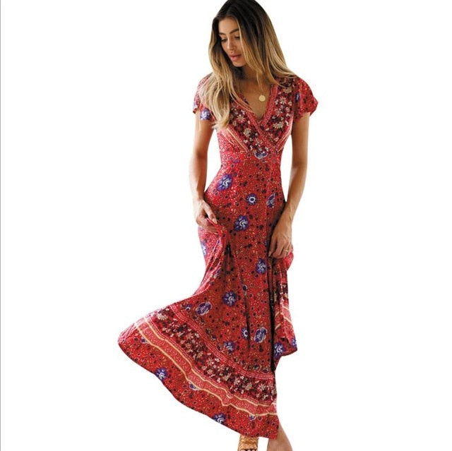 Bohemian Print Maxi Wrap Dress | Boho Maxi Dress | Love that Boho | Love that Boho Bohemian Print Maxi Wrap Dress | Boho Maxi Dress | Love that Boho | Love that Boho