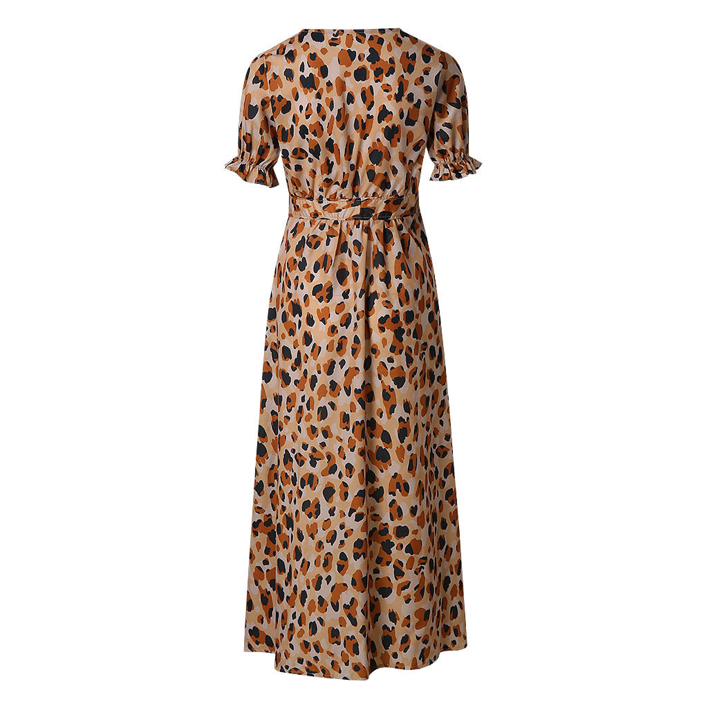 leopard print maxi dress , leopard print dress , boho dress