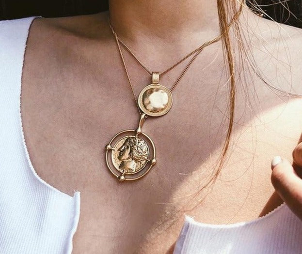 multi layer coin necklace , coin necklace , boho jewelry, boho necklace , boho coin choker