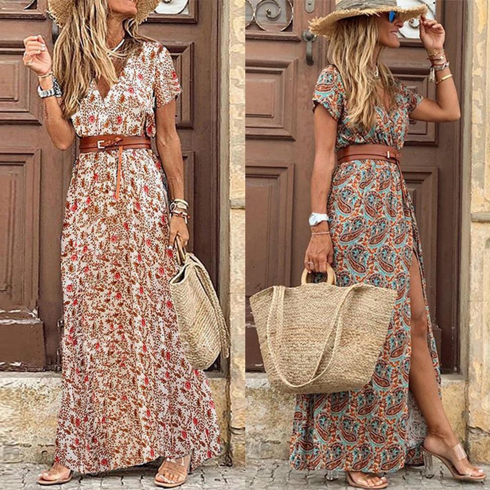 Paisley Print Summer Beach Dress with Belt | Love that Boho | Love that Boho