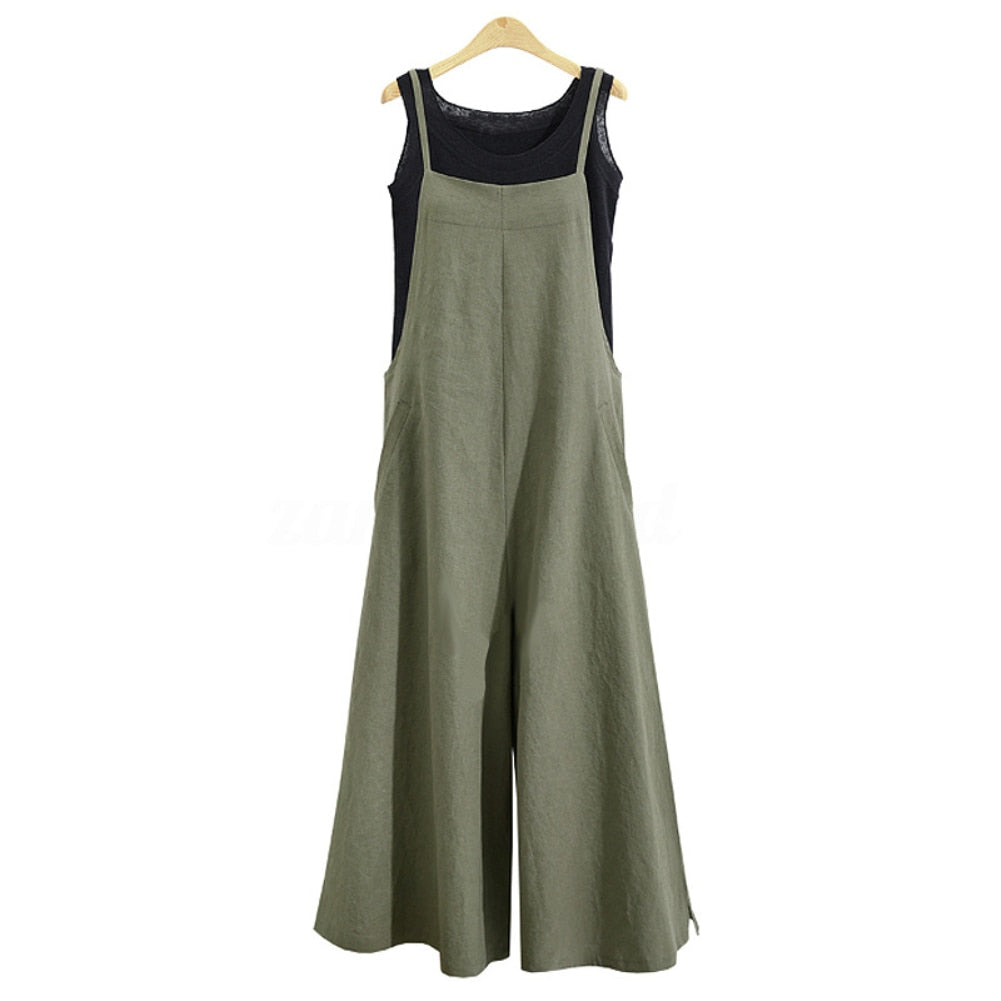Women Casual Loose Overall Jumpsuit