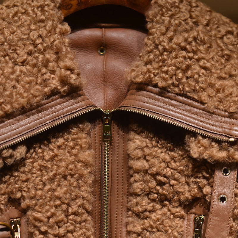 Camel Faux Fur Winter Jacket