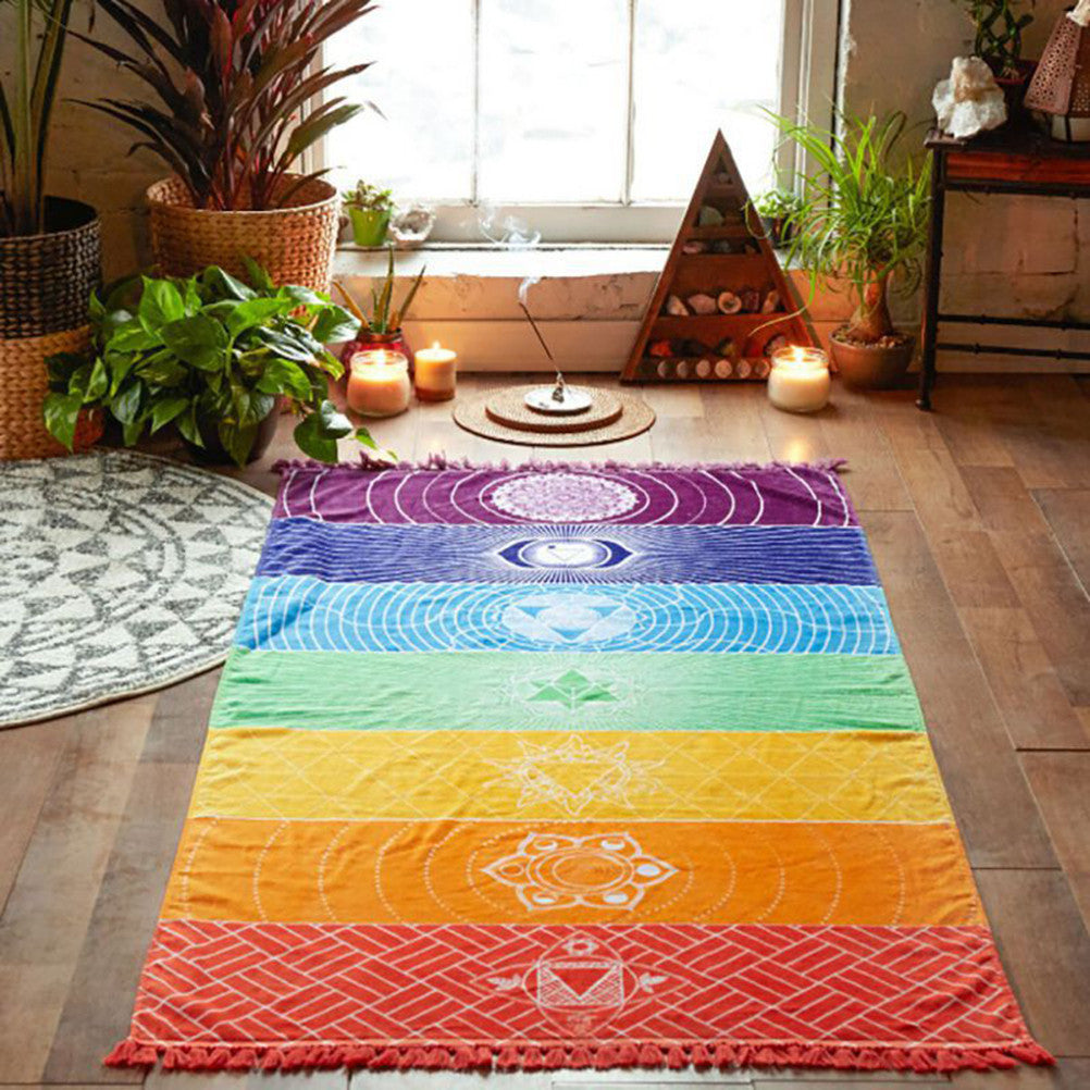 Rainbow Chakra Beach Mat / Yoga Mat